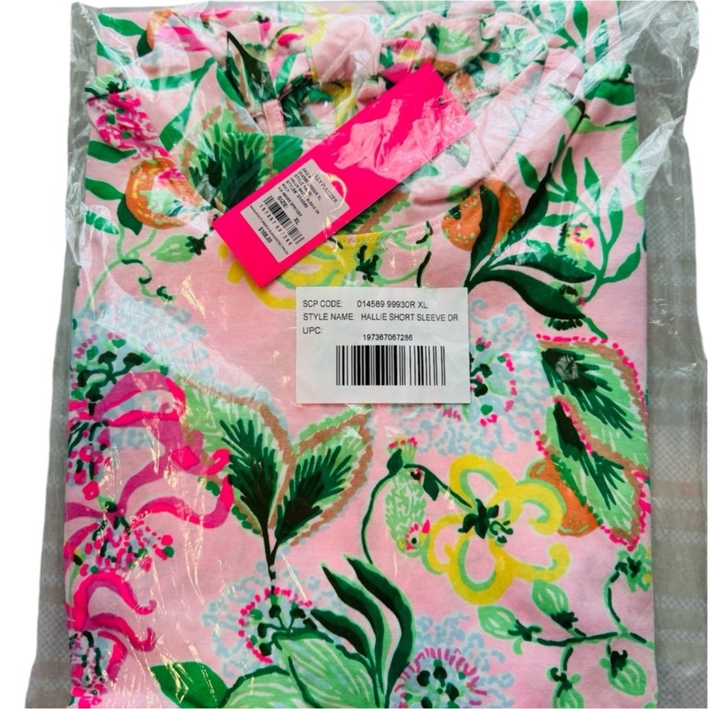 Lilly Pulitzer NWT Lilly Pulitzer Hallie Short Sleeve Dress Floral Size XL - Picture 5 of 12